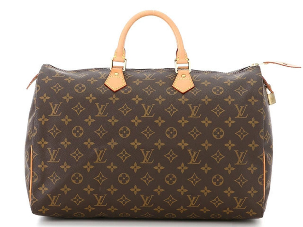 LOUIS VUITTON Monogram Speedy brown Boston Bag